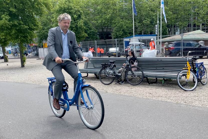 Gerard op de fiets