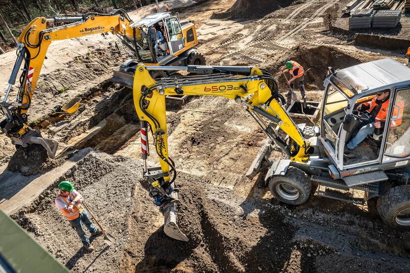 Graafmachine aan het werk