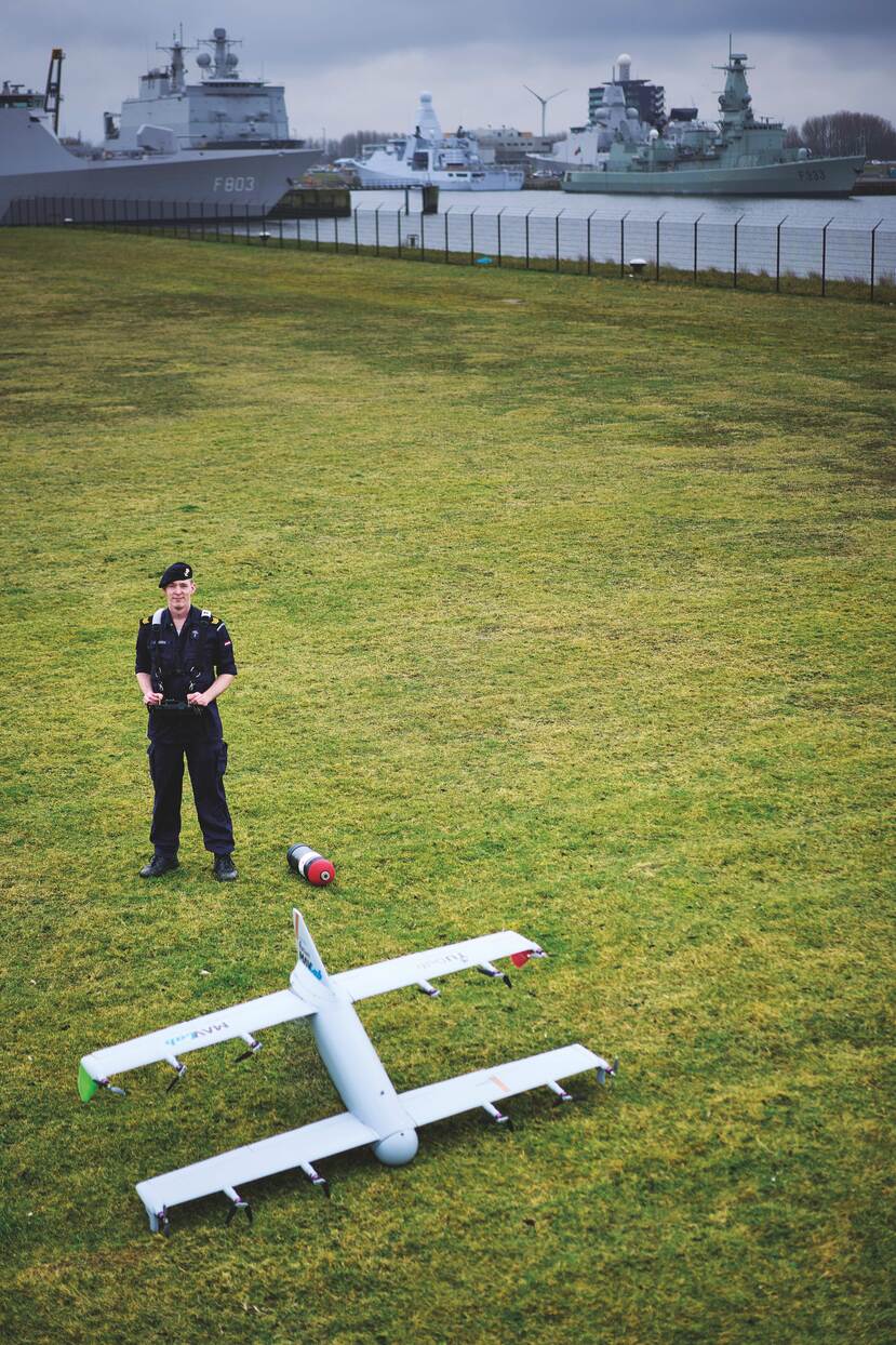 Nathan Janssen met een drone